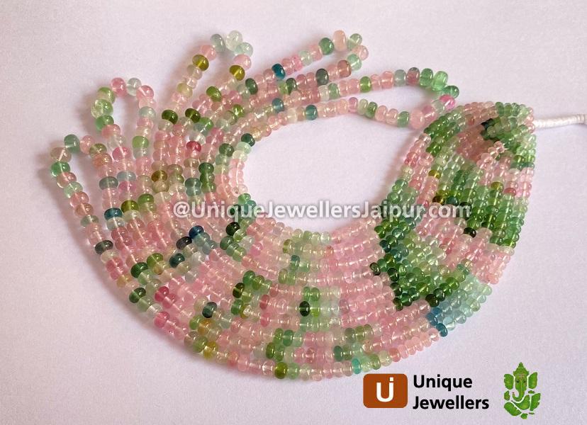 Afghan Tourmaline Smooth Roundelle Beads